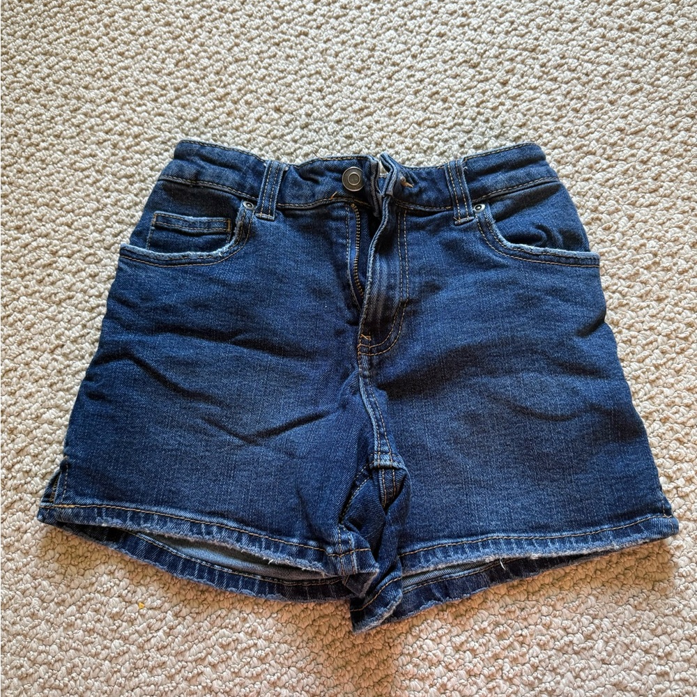 Girls Dark Blue Denim Shorts